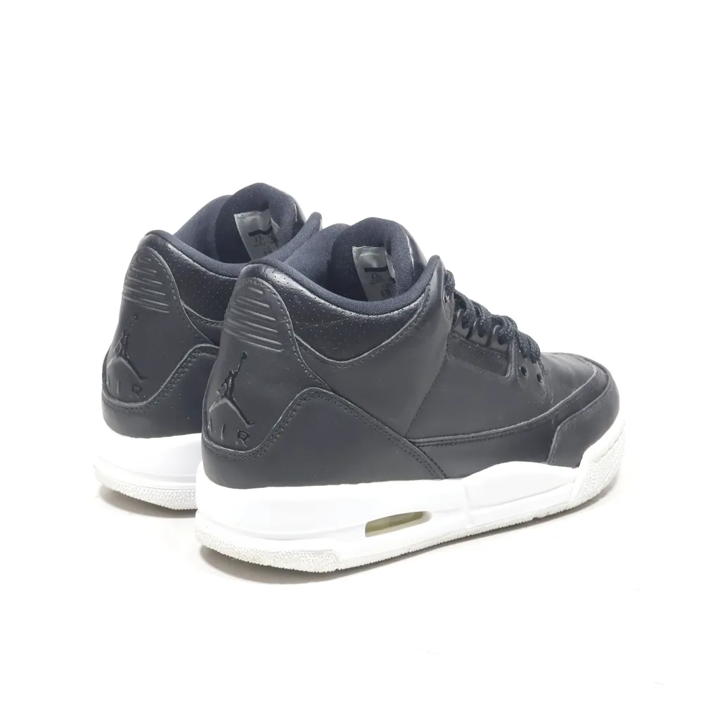 Air Jordan 3 Retro Bg Sneakers Leather Black Color For Kids