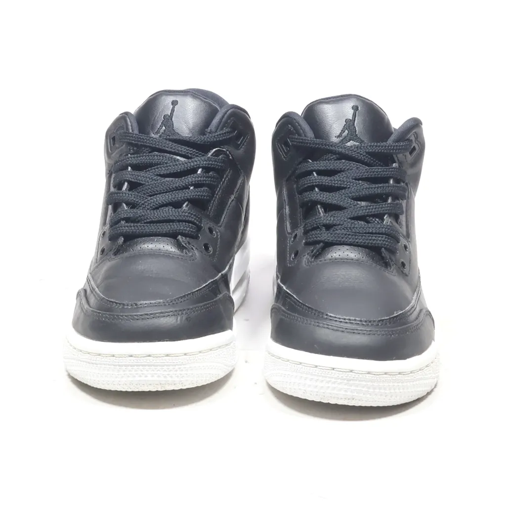 Air Jordan 3 Retro Bg Sneakers Leather Black Color For Kids