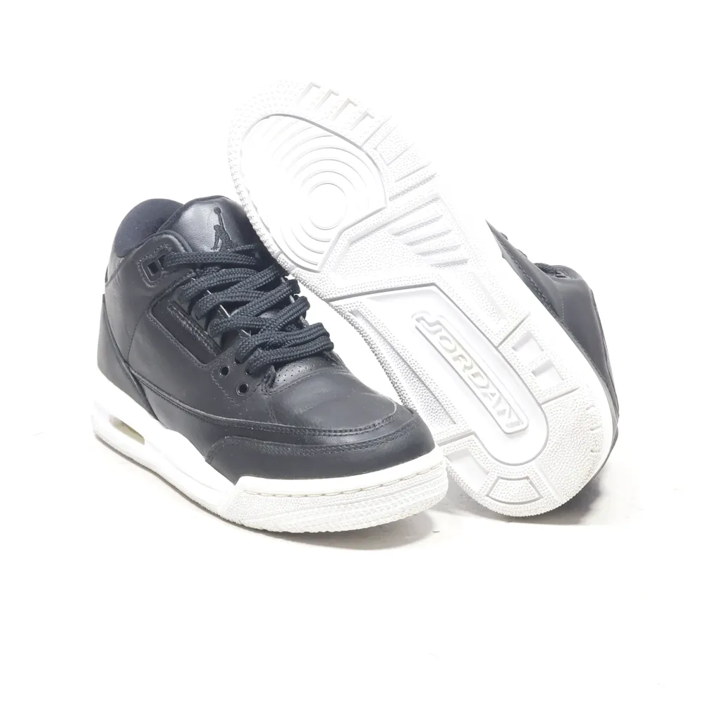 Air Jordan 3 Retro Bg Sneakers Leather Black Color For Kids