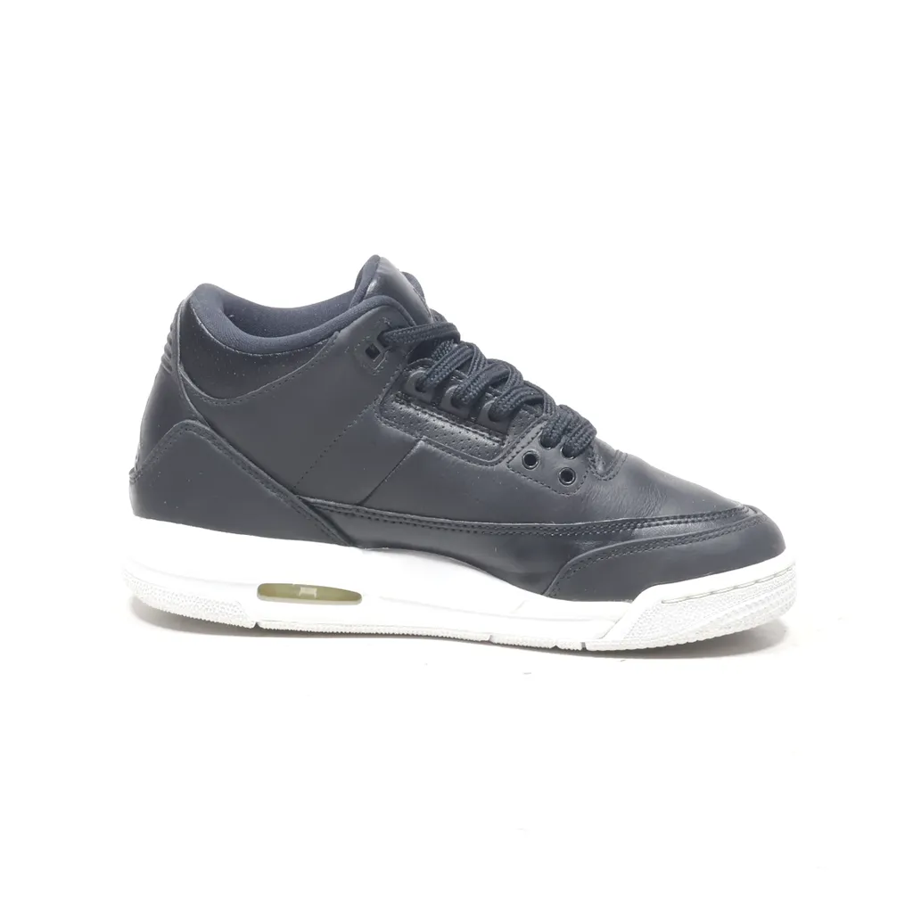Air Jordan 3 Retro Bg Sneakers Leather Black Color For Kids