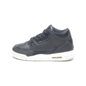 Air Jordan 3 Retro Bg Sneakers Leather Black Color For Kids