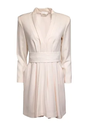 A.L.C. - Light Pink Long Sleeve w/ Waist Tie Mini Dress Sz 8