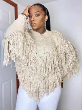 Amanda | Fringe Knit Top