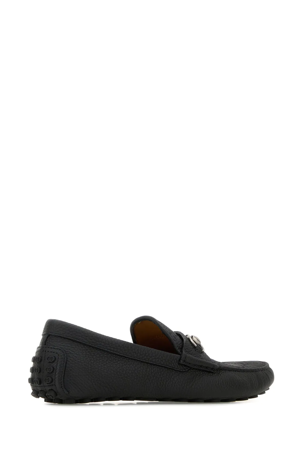 Black leather Driver loafers