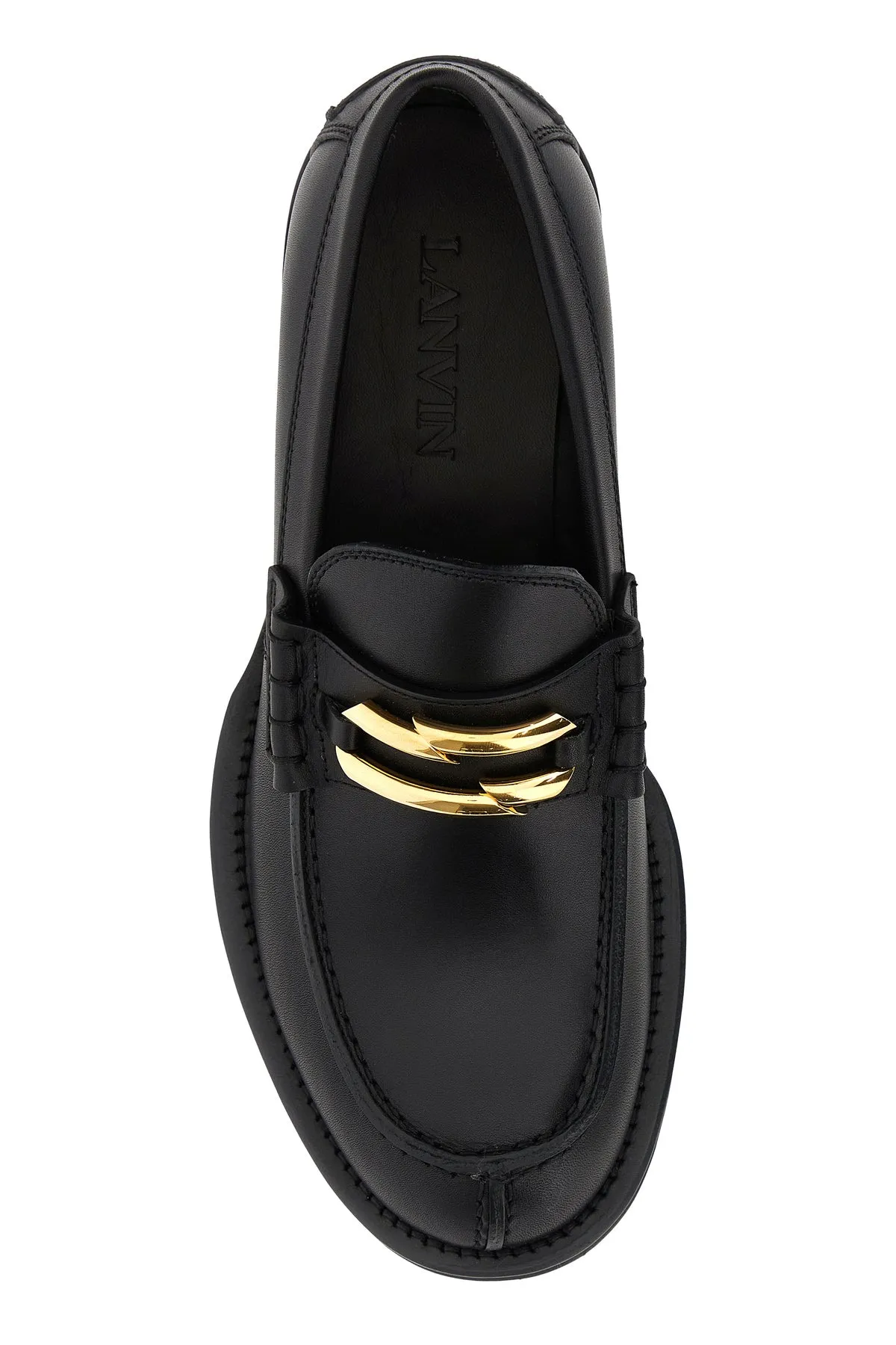 Black leather Medley loafers