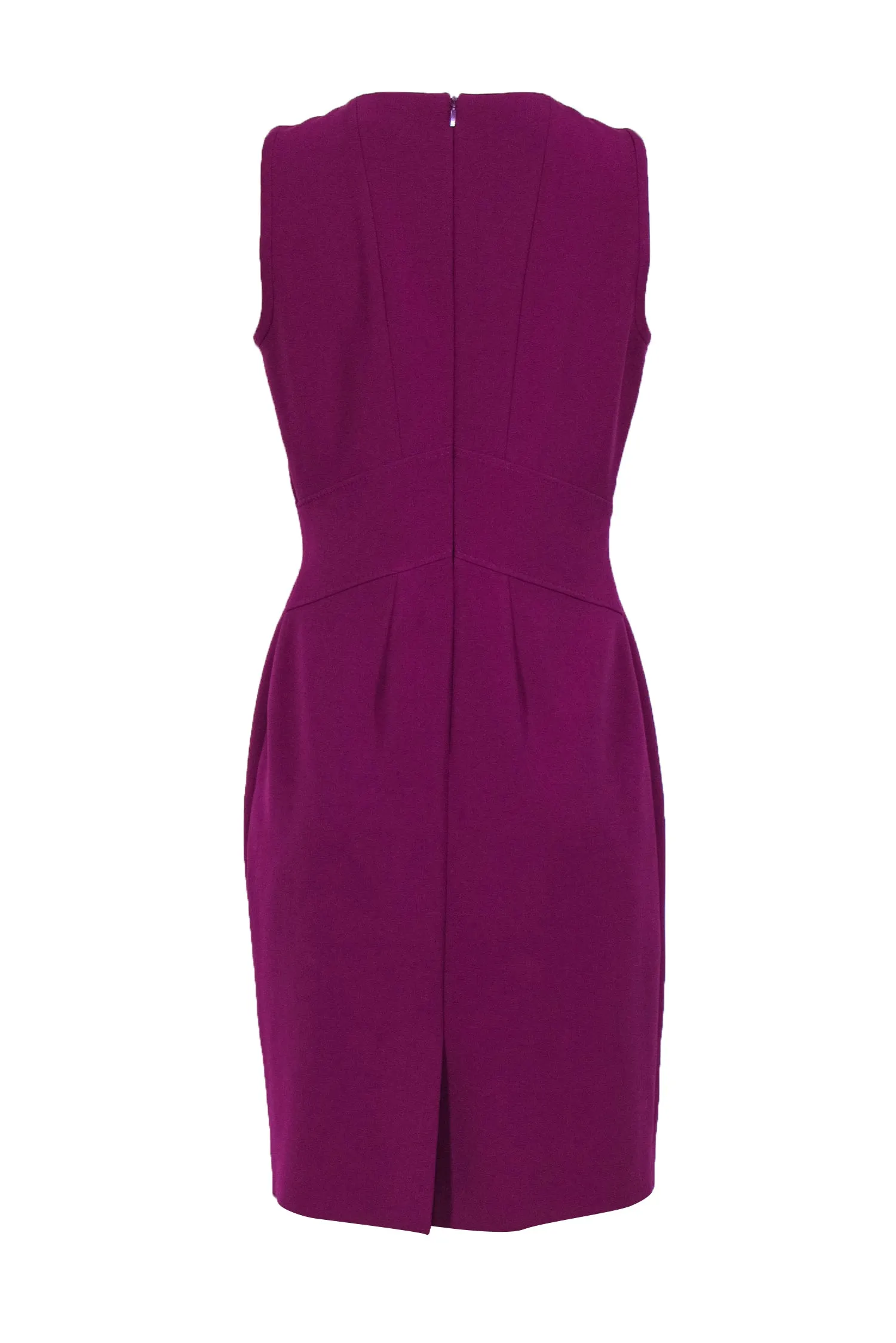 Boss Hugo Boss - Magenta Fitted Sheath Dress w/ Defined Waistline Sz 8