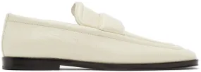 Bottega Veneta Off-White Croc Loafers