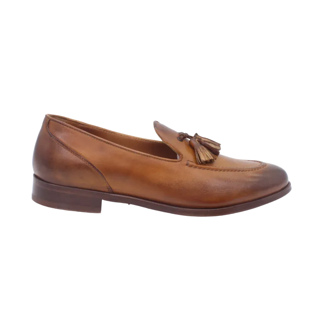 BRD10687 Womens' Moccasin in Calf Leather Siena Tan (BRD10687)
