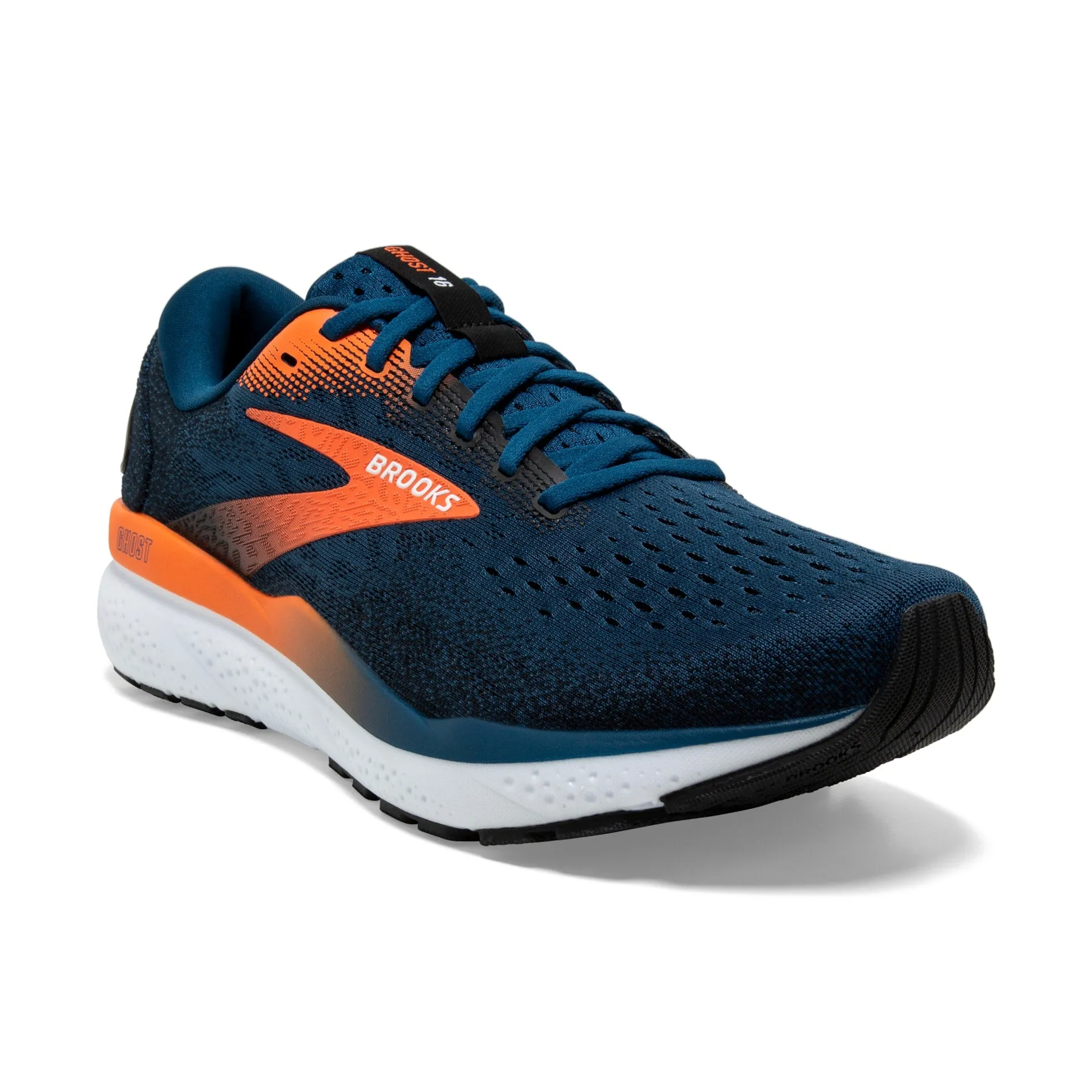Brooks Mens Ghost 16- Blue Opal/Black/Nasturtium (1104181D474)