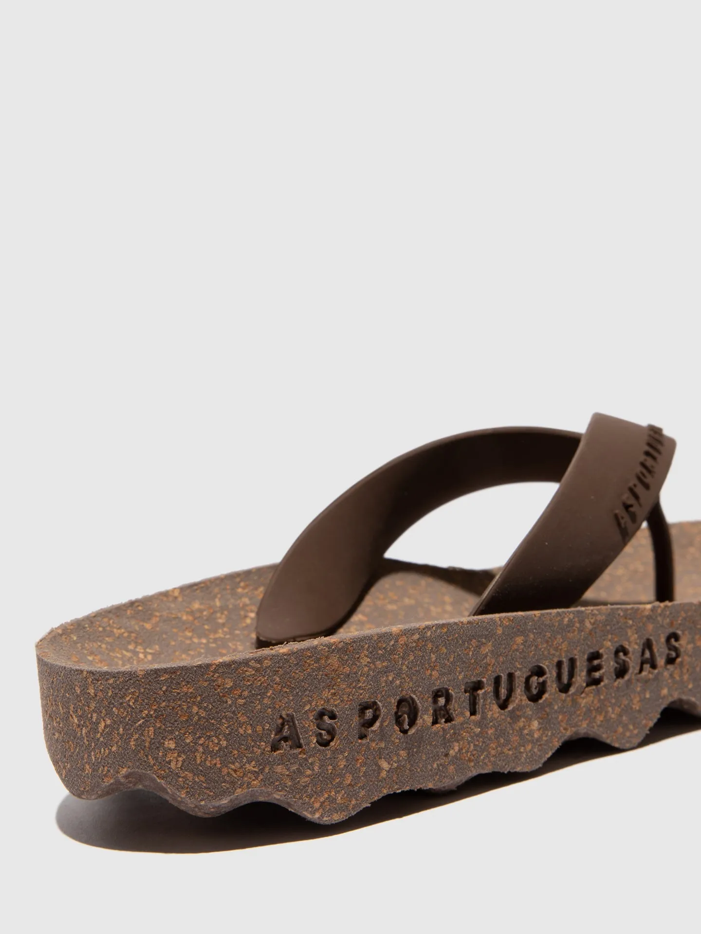 Casual Flip-Flops FEEL Brown Rubber Strap