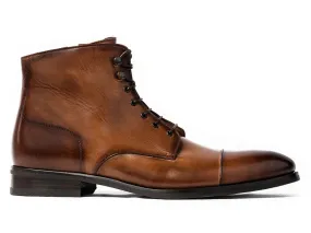 Cedric Captoe Laceboot Brown Tony