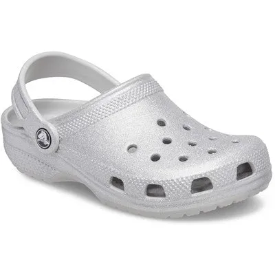 Classic Glitter Clog - Sparkly Slip-On Shoes with Soft Footbed, Back Strap for Secure Fit, Easy to Clean, Comfortable Design for Kids