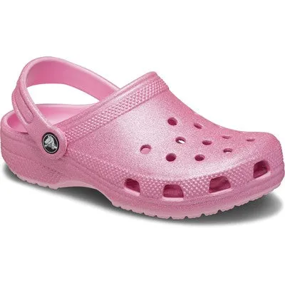 Classic Glitter Clog - Sparkly Slip-On Shoes with Soft Footbed, Back Strap for Secure Fit, Easy to Clean, Comfortable Design for Kids