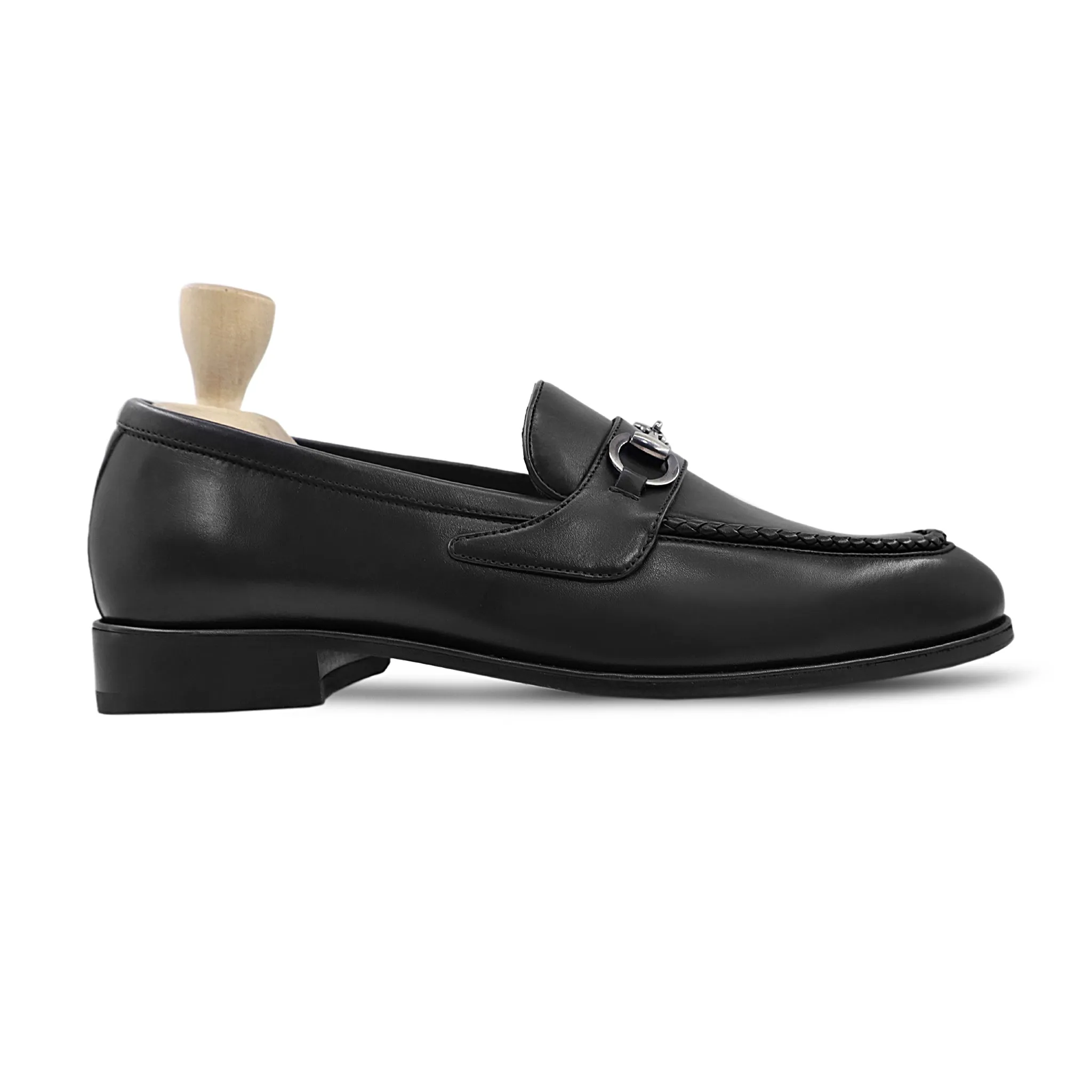Damla - Men's Black Calf Leather Loafer