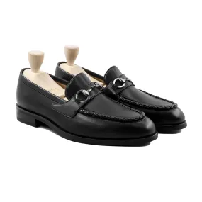 Damla - Men's Black Calf Leather Loafer