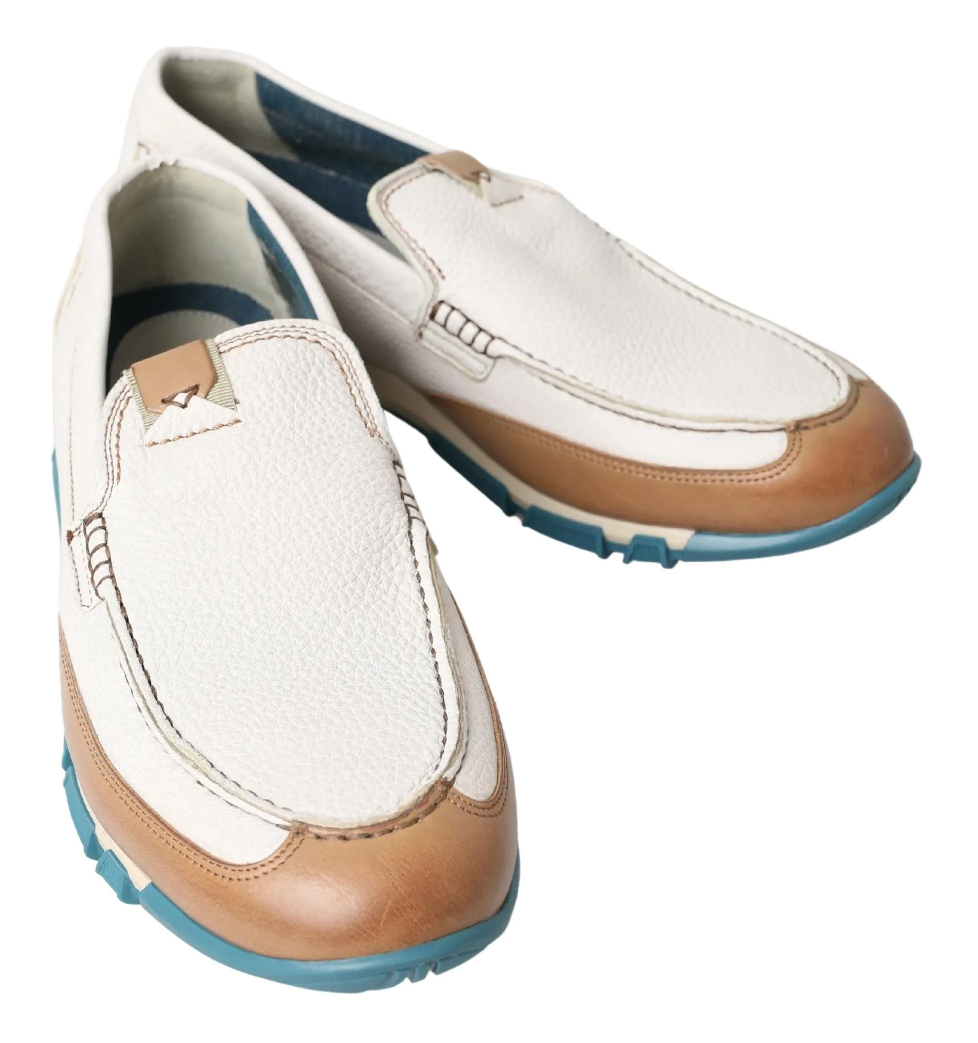 Dolce & Gabbana Hvide Læder Loafers Sko