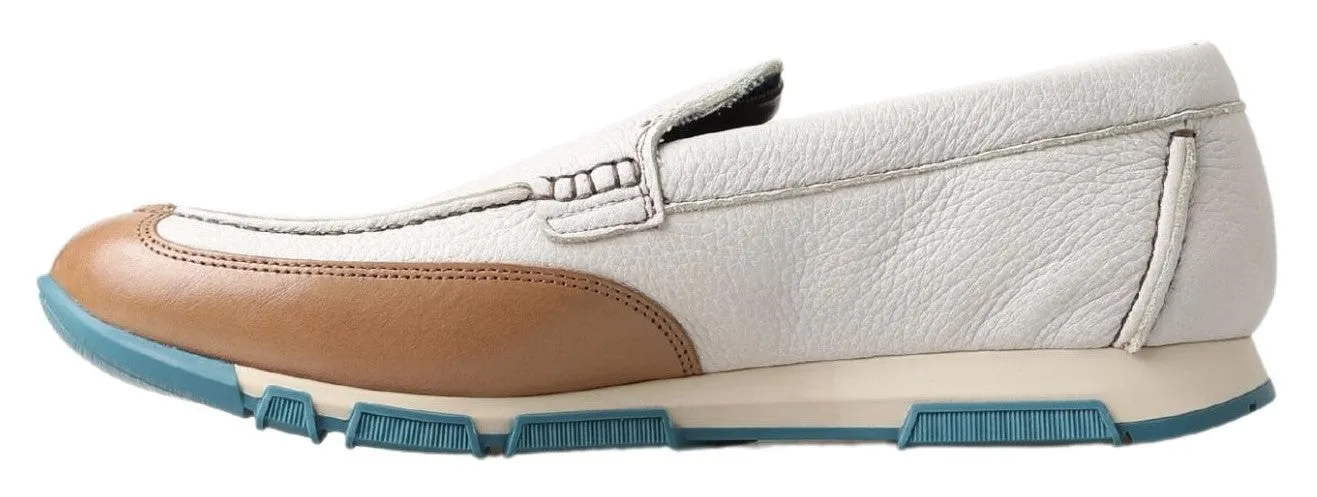 Dolce & Gabbana Hvide Læder Loafers Sko