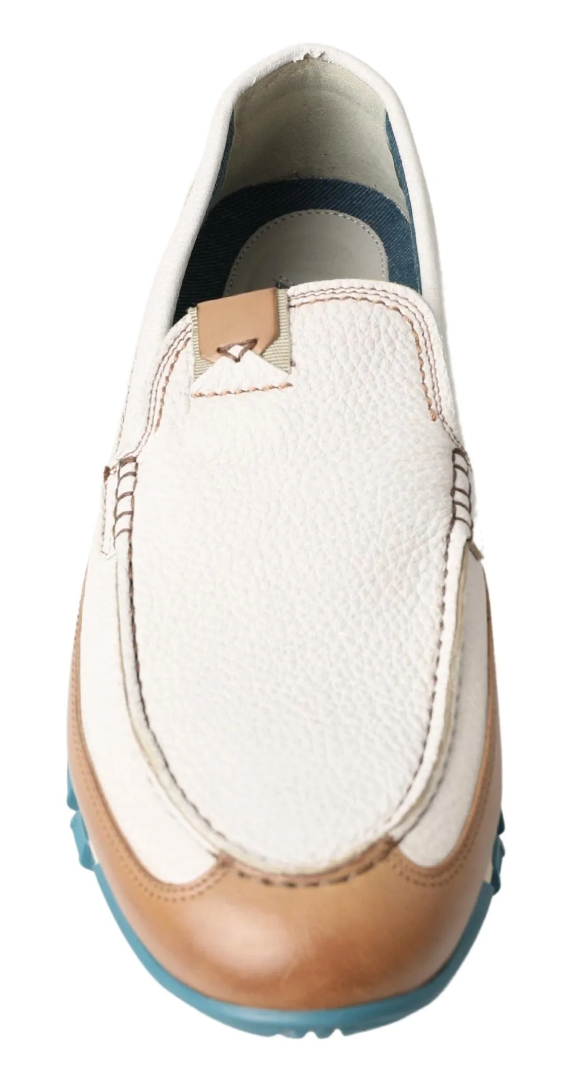 Dolce & Gabbana Hvide Læder Loafers Sko