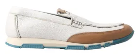 Dolce & Gabbana Hvide Læder Loafers Sko