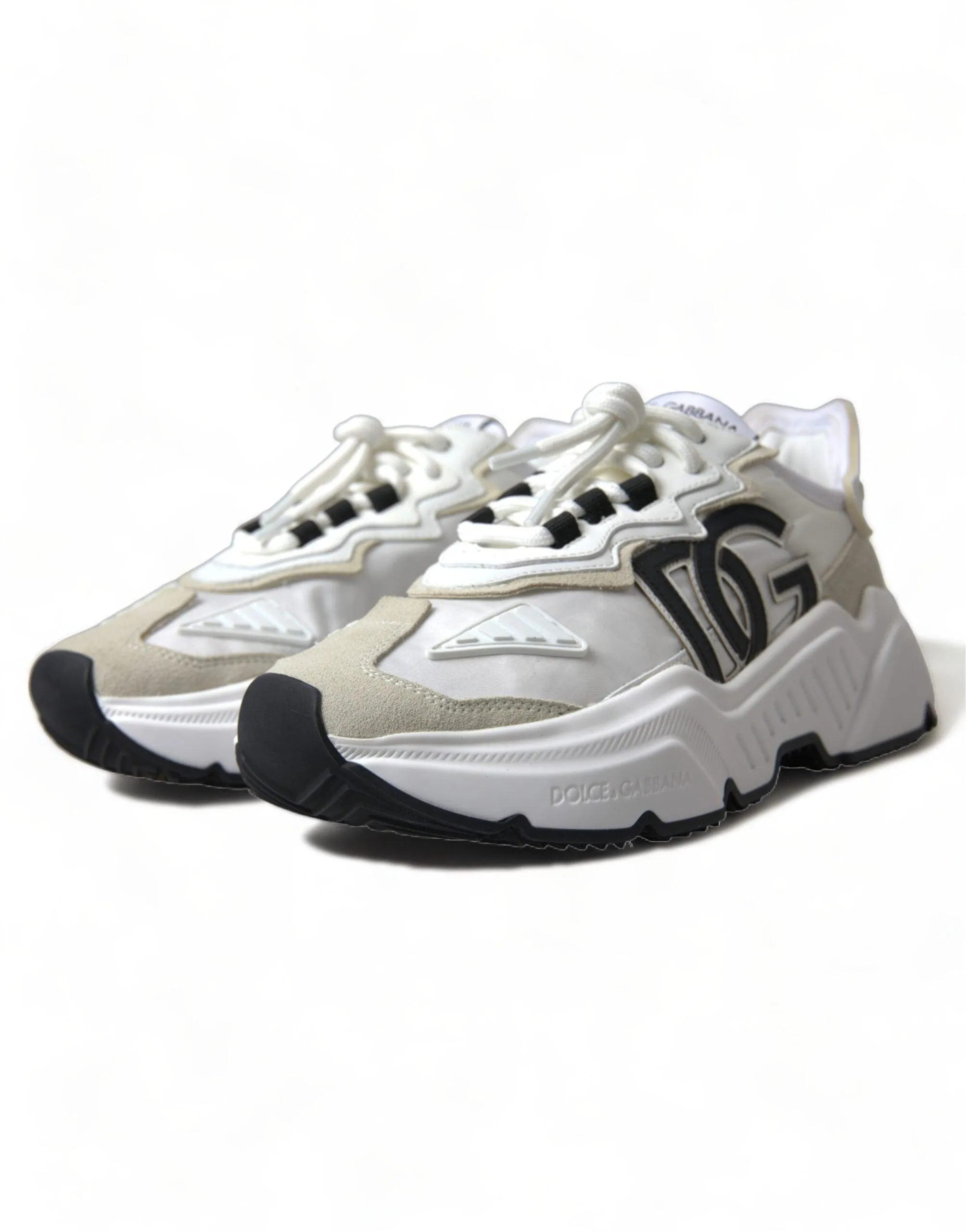 Dolce & Gabbana White Bassa Daymaster Sport Sneakers Shoes