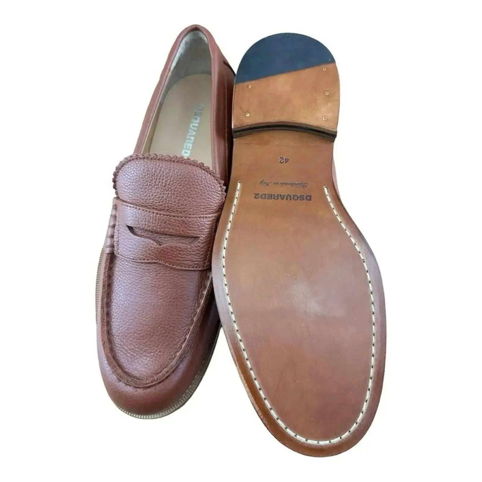 DSQUARED2 BEAU  Brown Penny Loafers Men