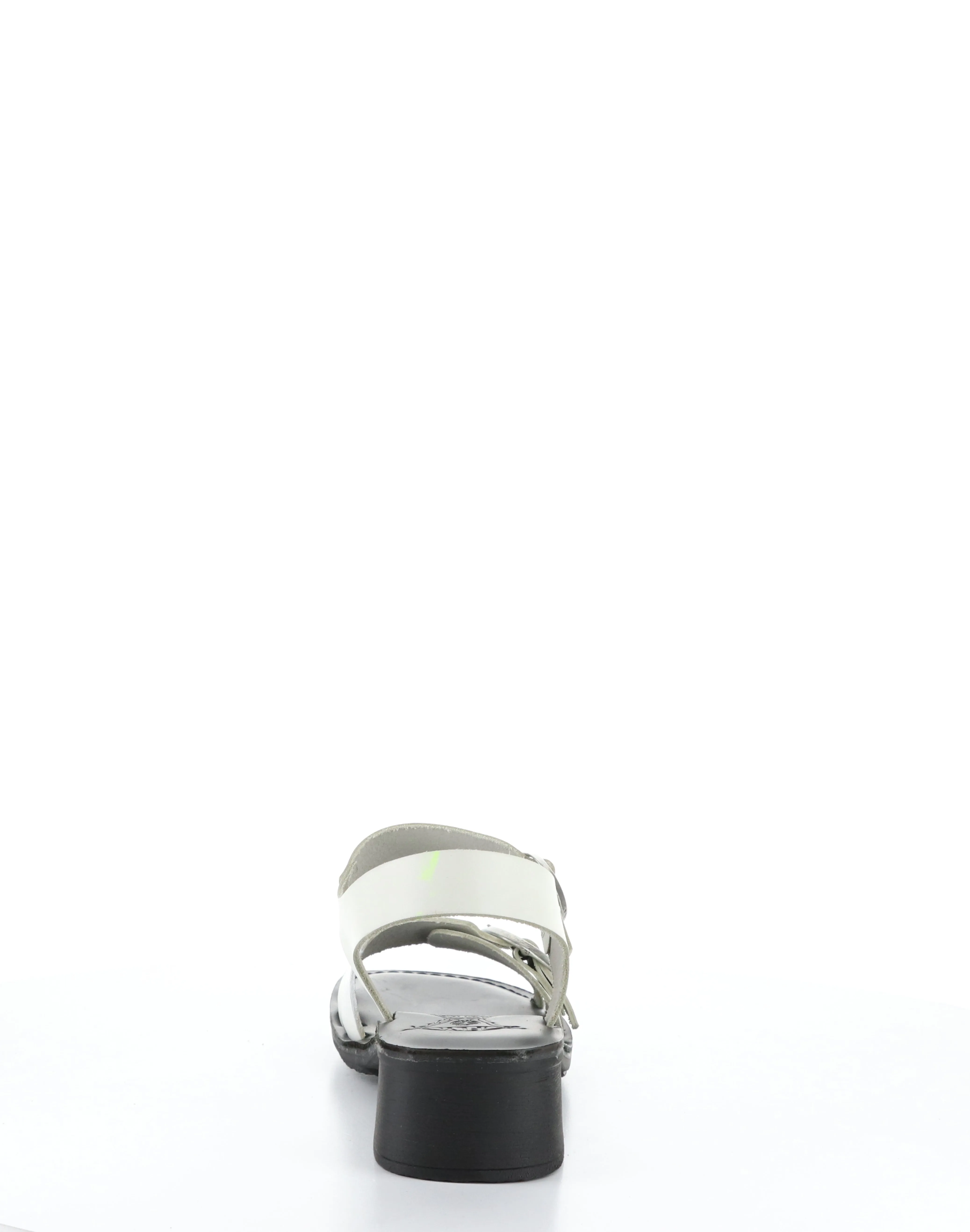 EBLI238FLY 006 WHITE/BLACK Round Toe Sandals