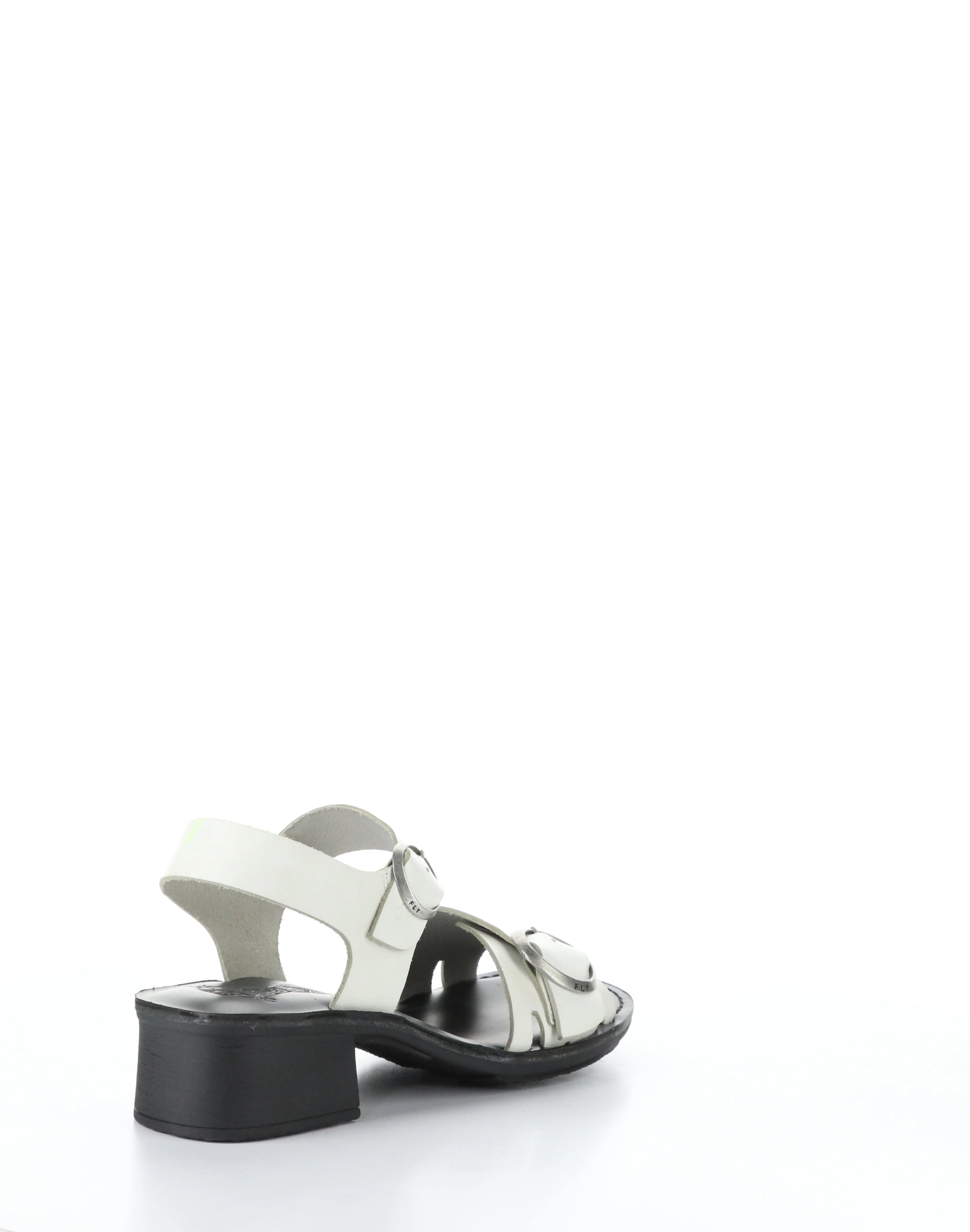 EBLI238FLY 006 WHITE/BLACK Round Toe Sandals