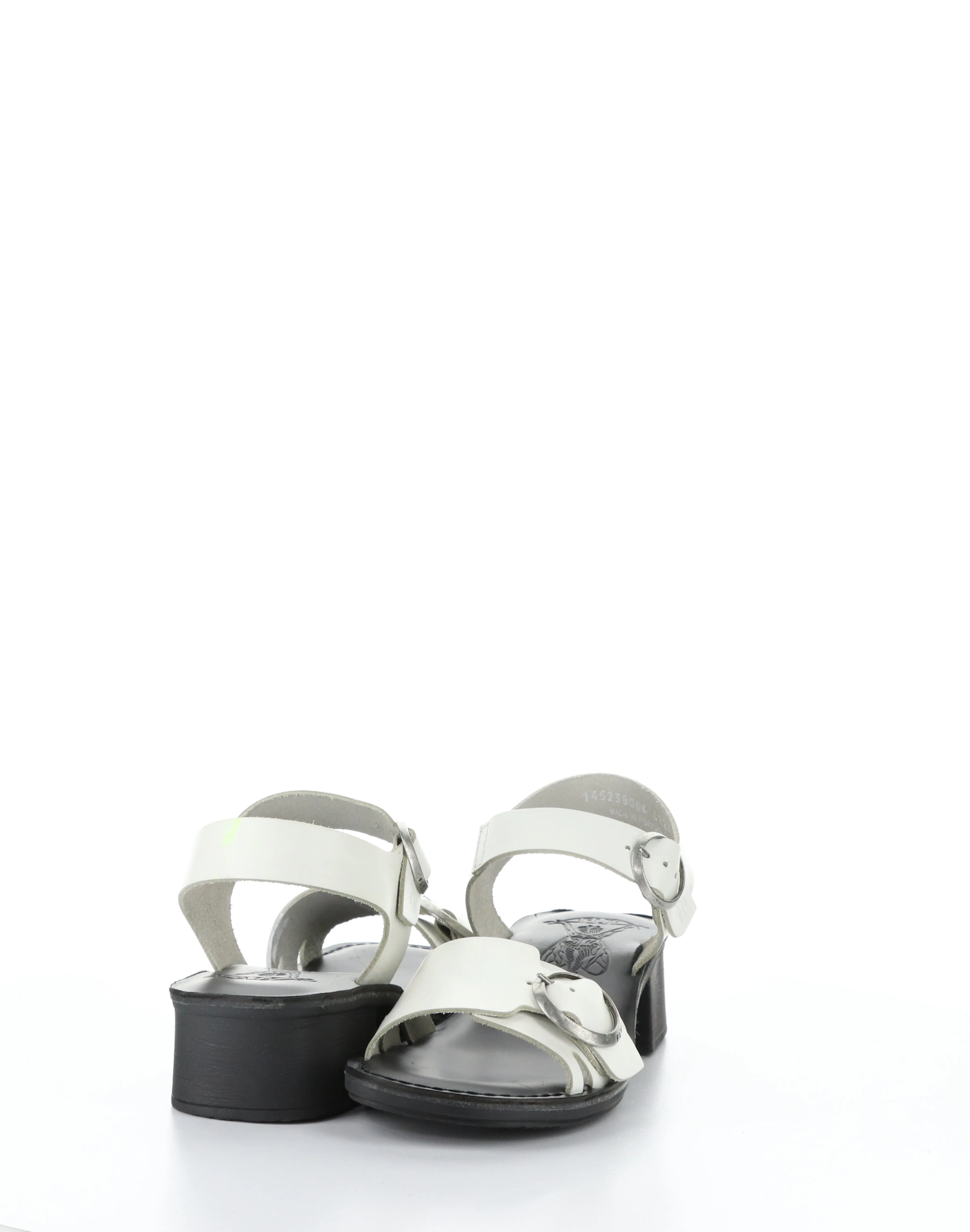 EBLI238FLY 006 WHITE/BLACK Round Toe Sandals