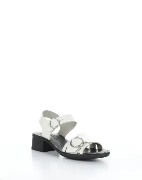 EBLI238FLY 006 WHITE/BLACK Round Toe Sandals