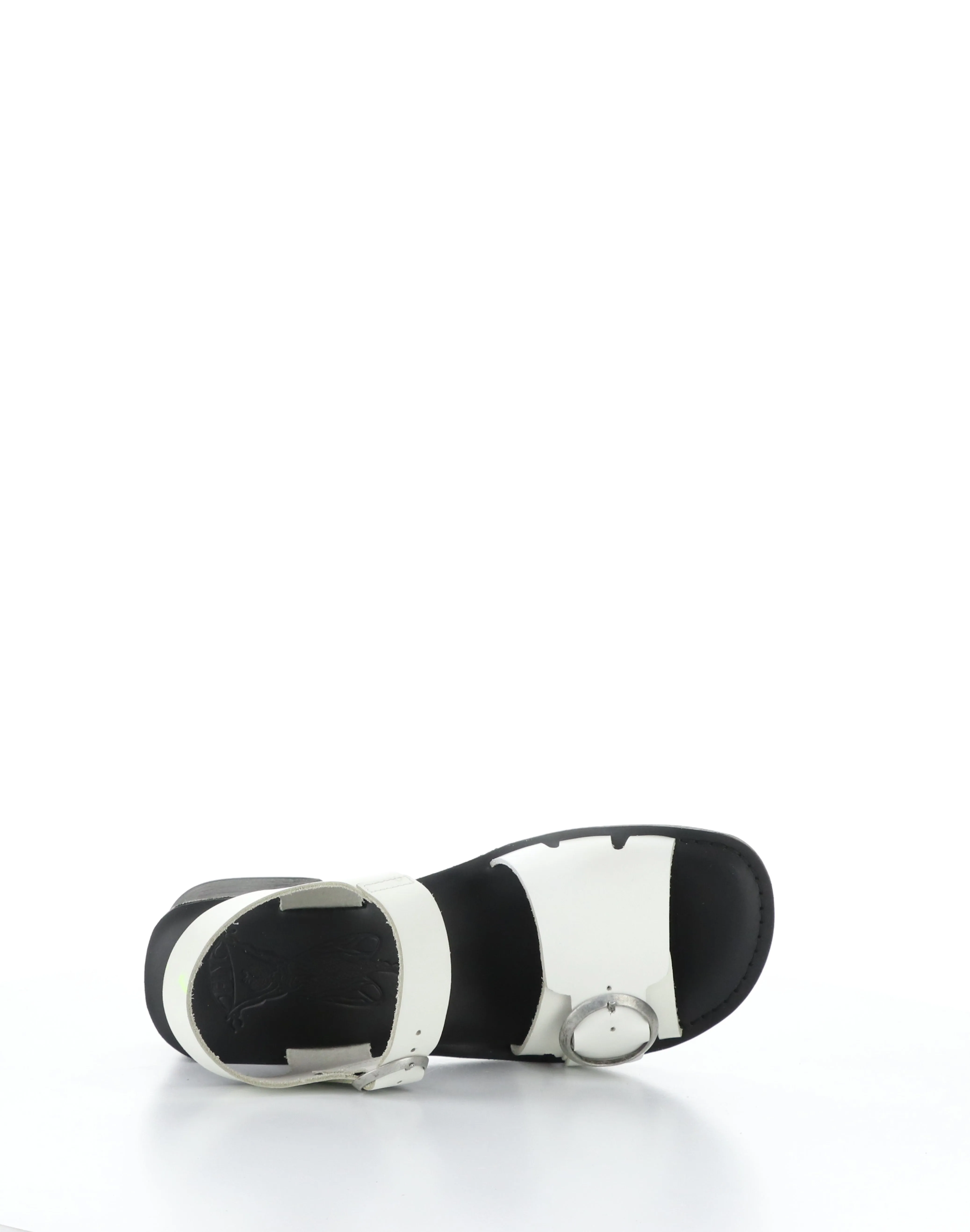 EBLI238FLY 006 WHITE/BLACK Round Toe Sandals
