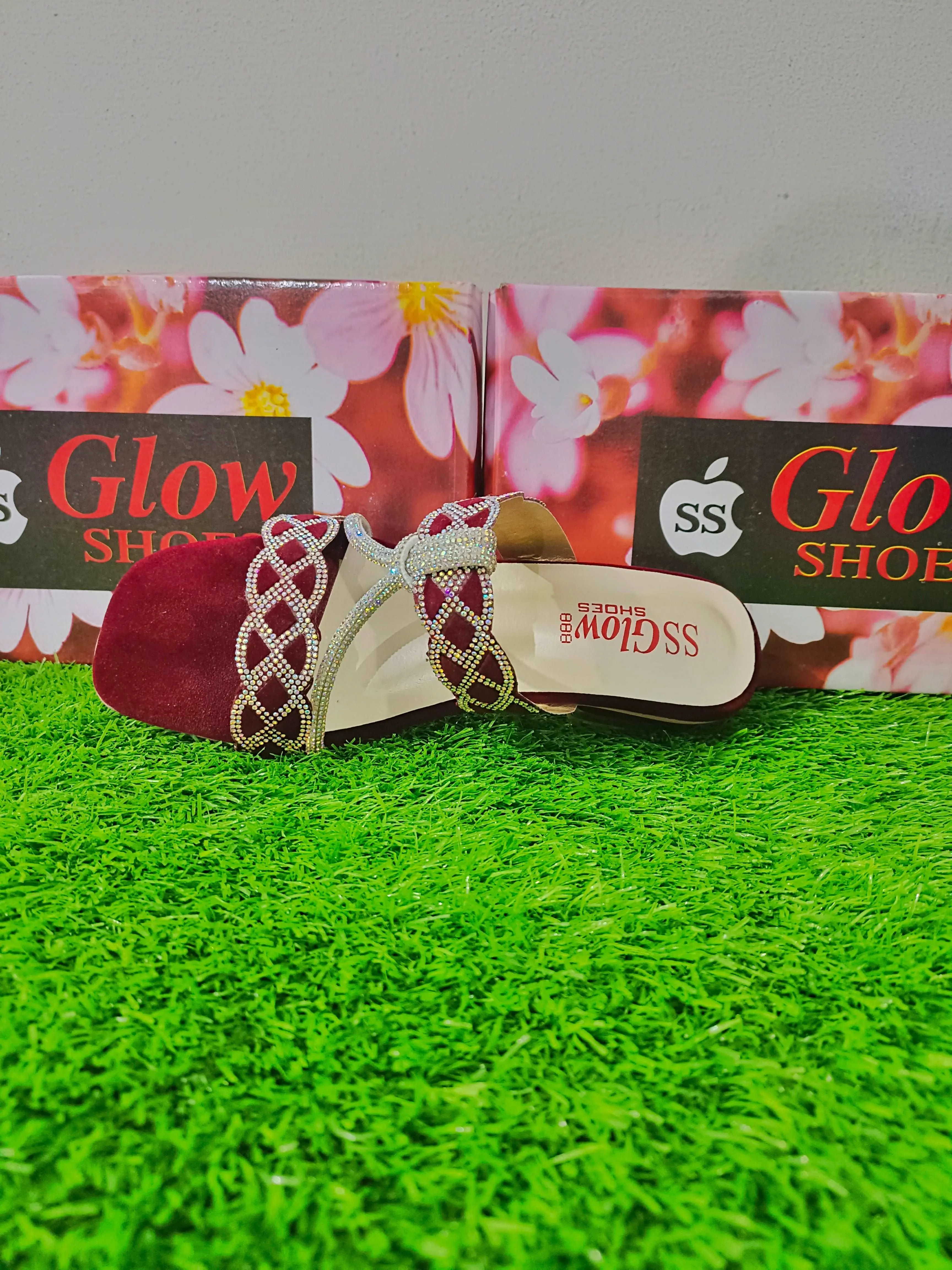 Elegant Maroon Ladies Sandals - Glow Shoes