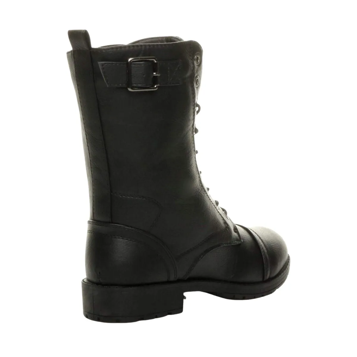 EMBER LACE-UP ARMY COMBAT ANKLE BOOTS
