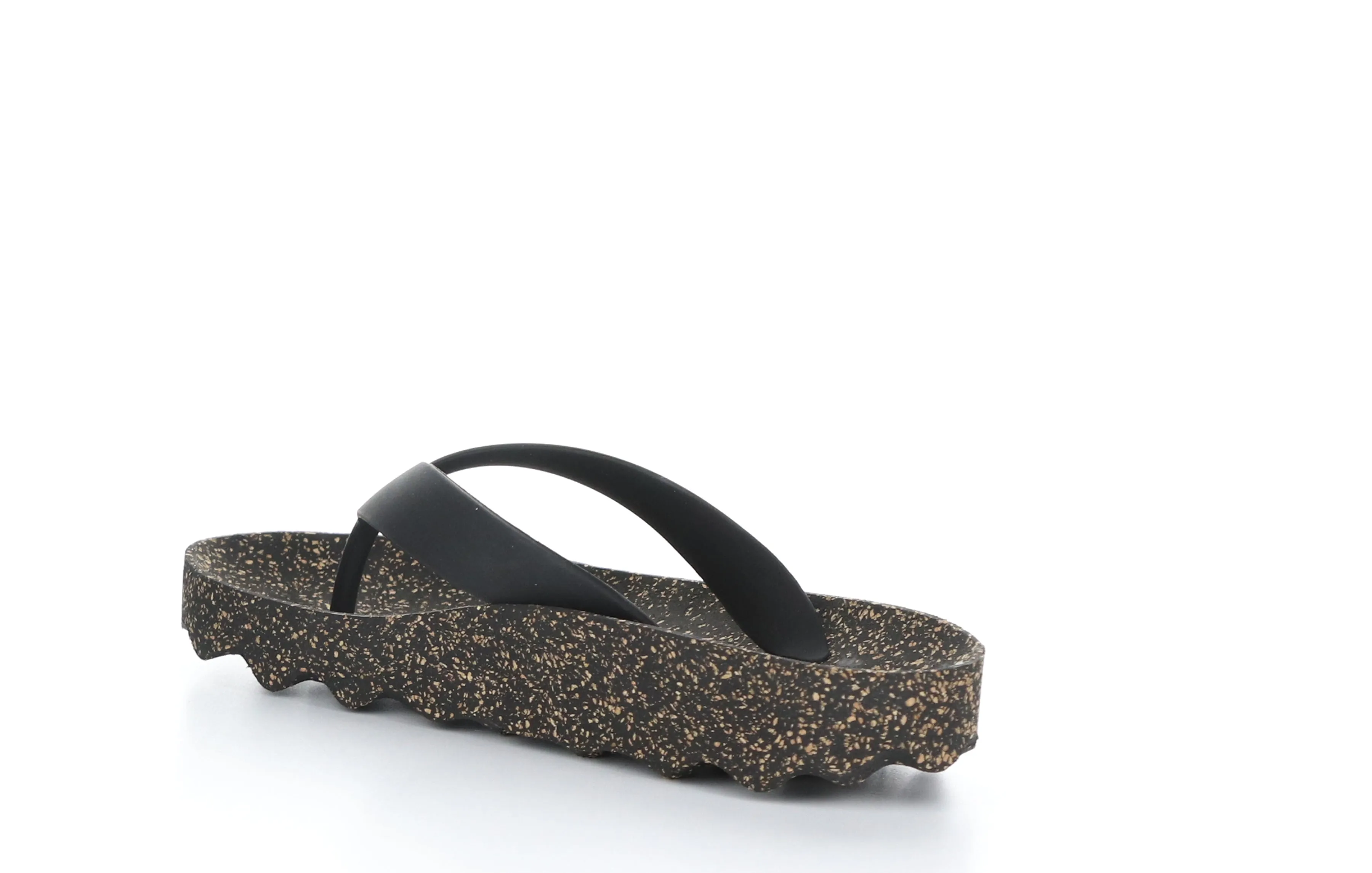 FEEL_L Black Rubber Strap Casual Flip-Flops