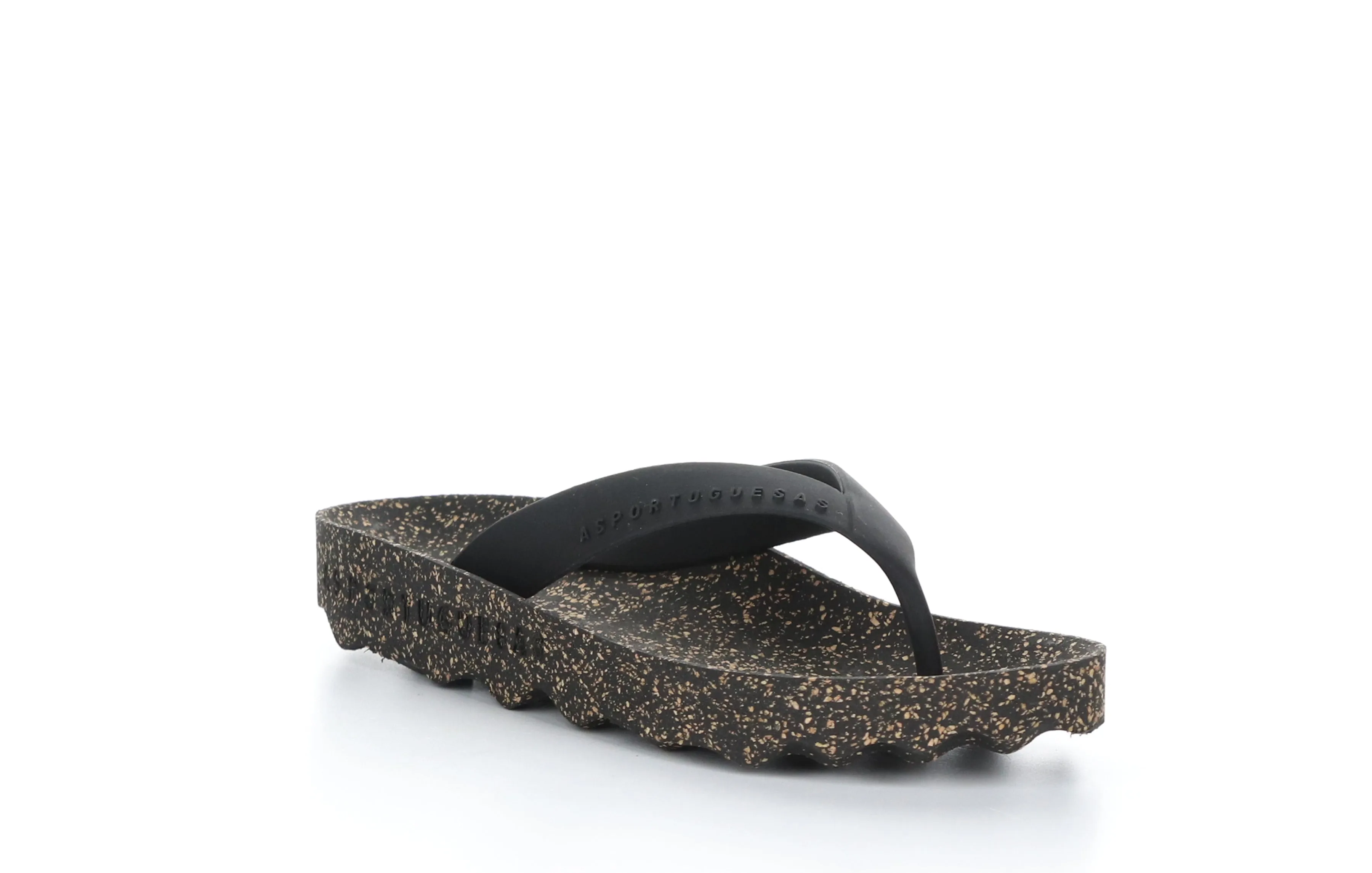 FEEL_L Black Rubber Strap Casual Flip-Flops