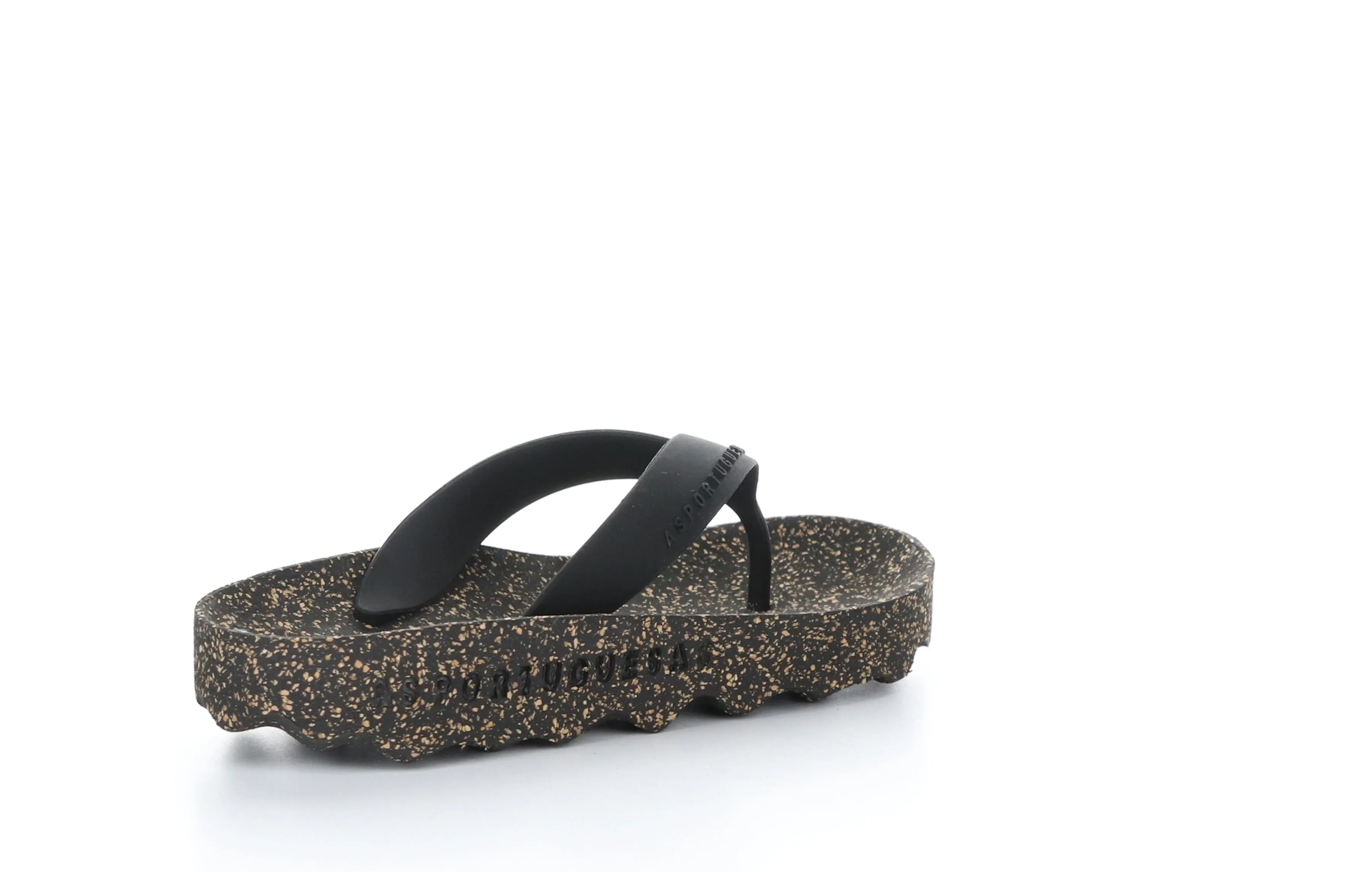 FEEL_L Black Rubber Strap Casual Flip-Flops