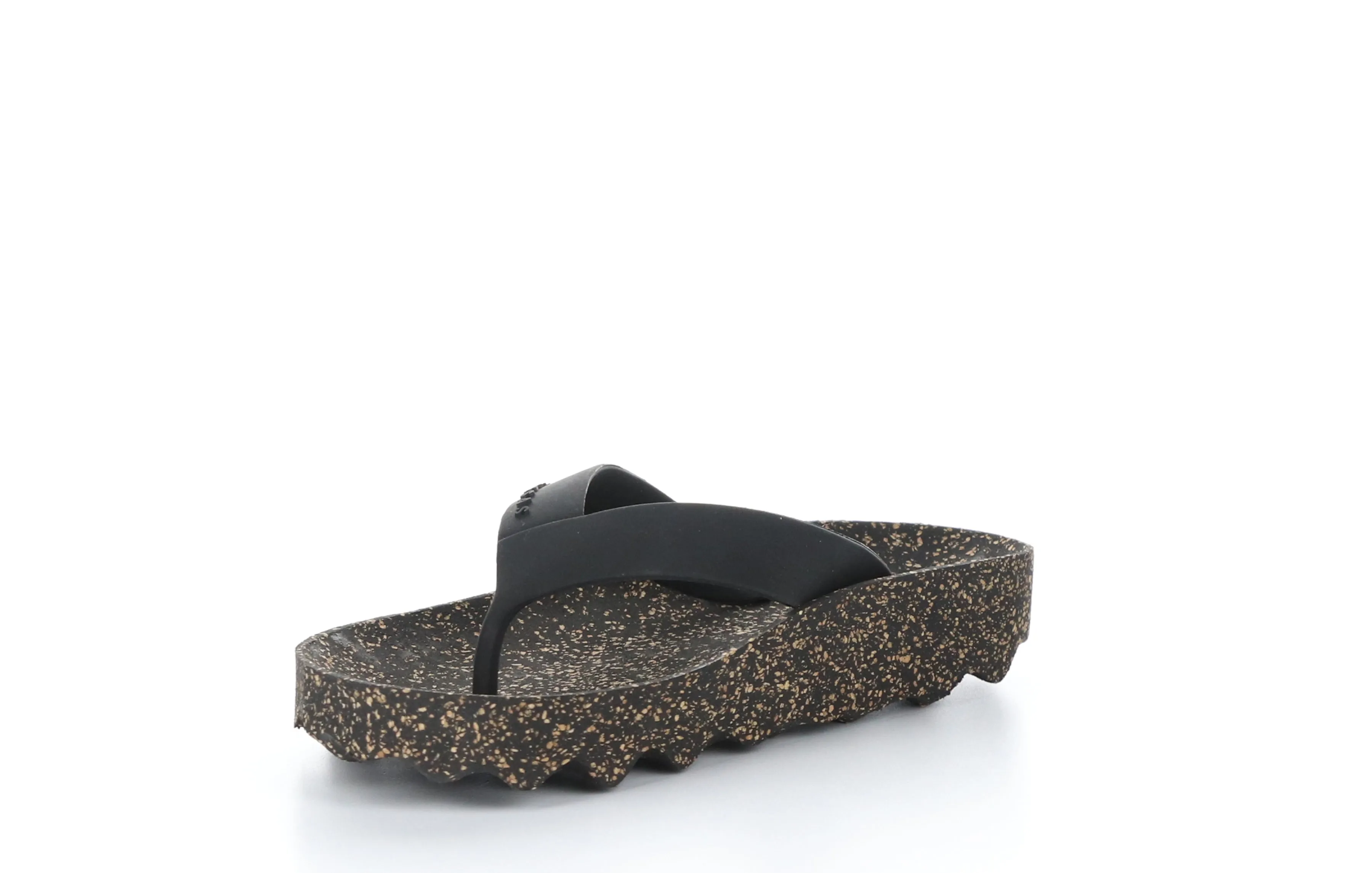 FEEL_L Black Rubber Strap Casual Flip-Flops