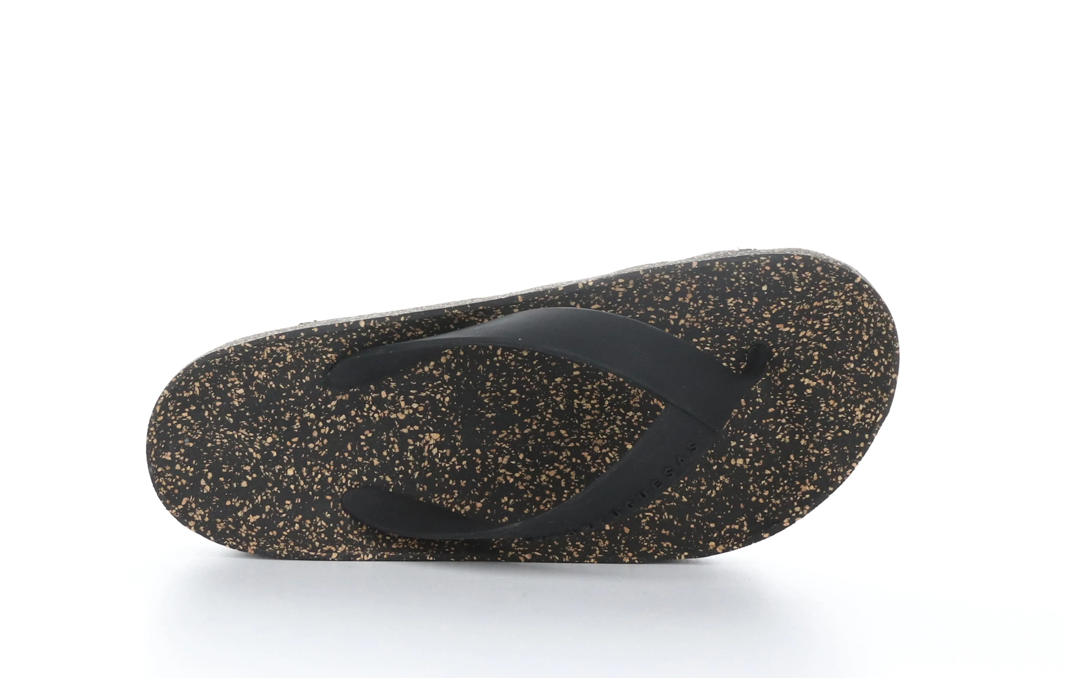 FEEL_L Black Rubber Strap Casual Flip-Flops