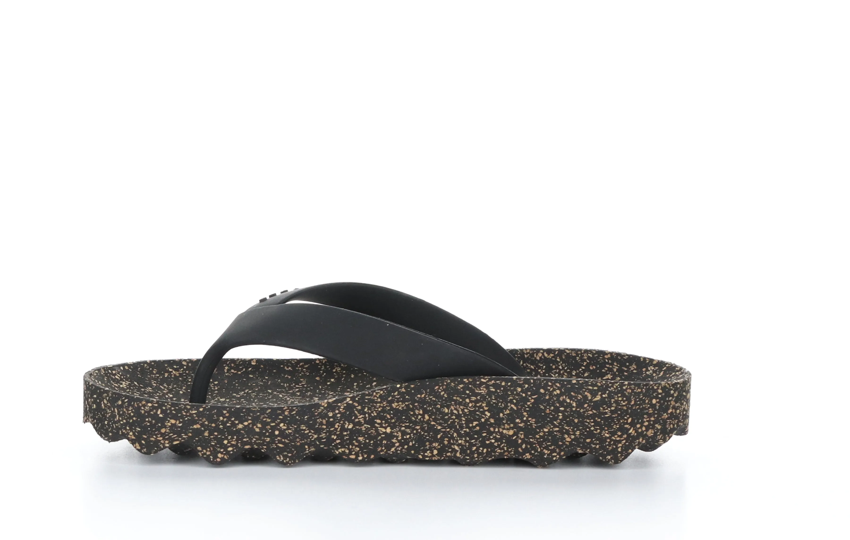 FEEL_L Black Rubber Strap Casual Flip-Flops