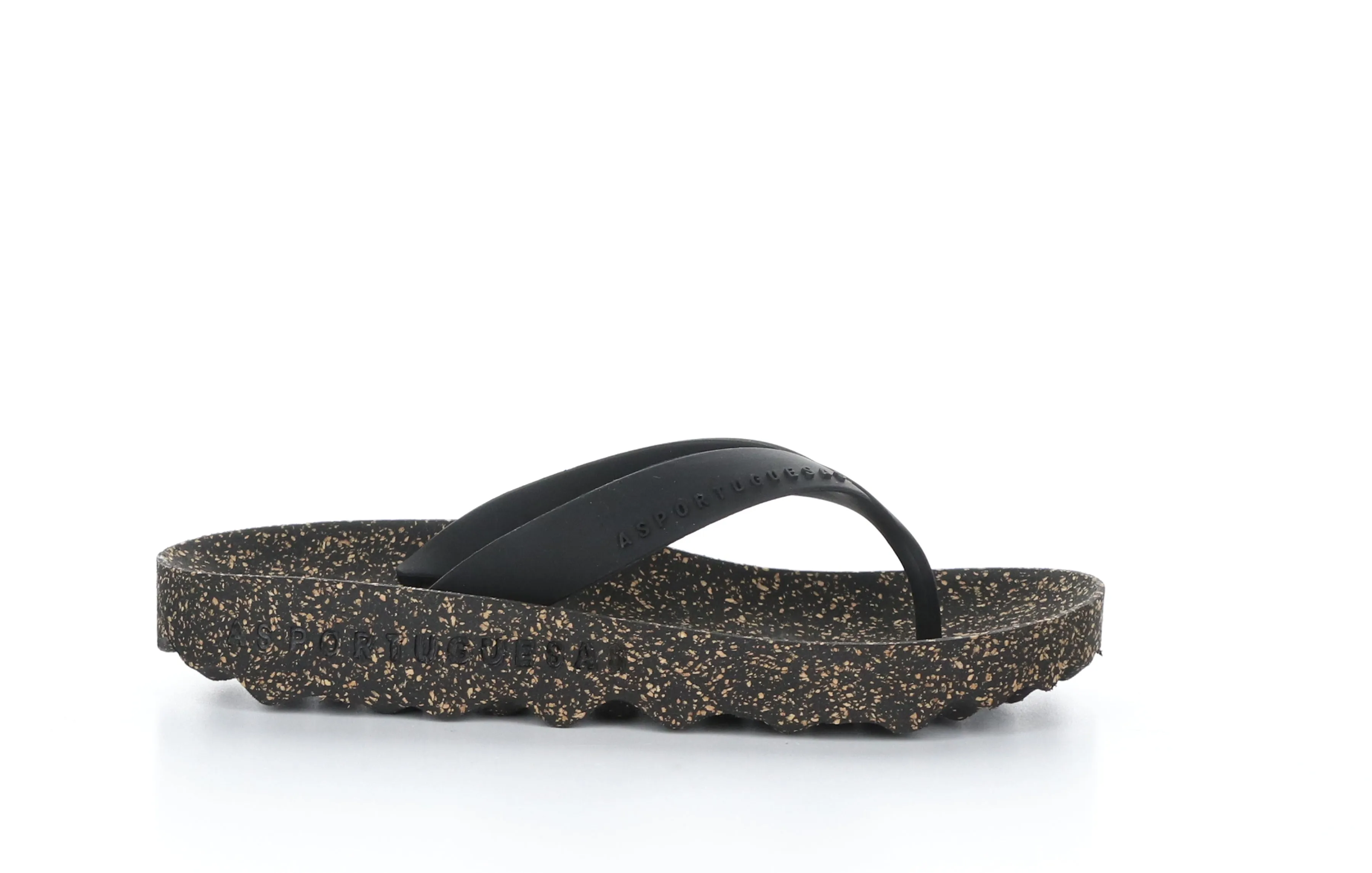 FEEL_L Black Rubber Strap Casual Flip-Flops