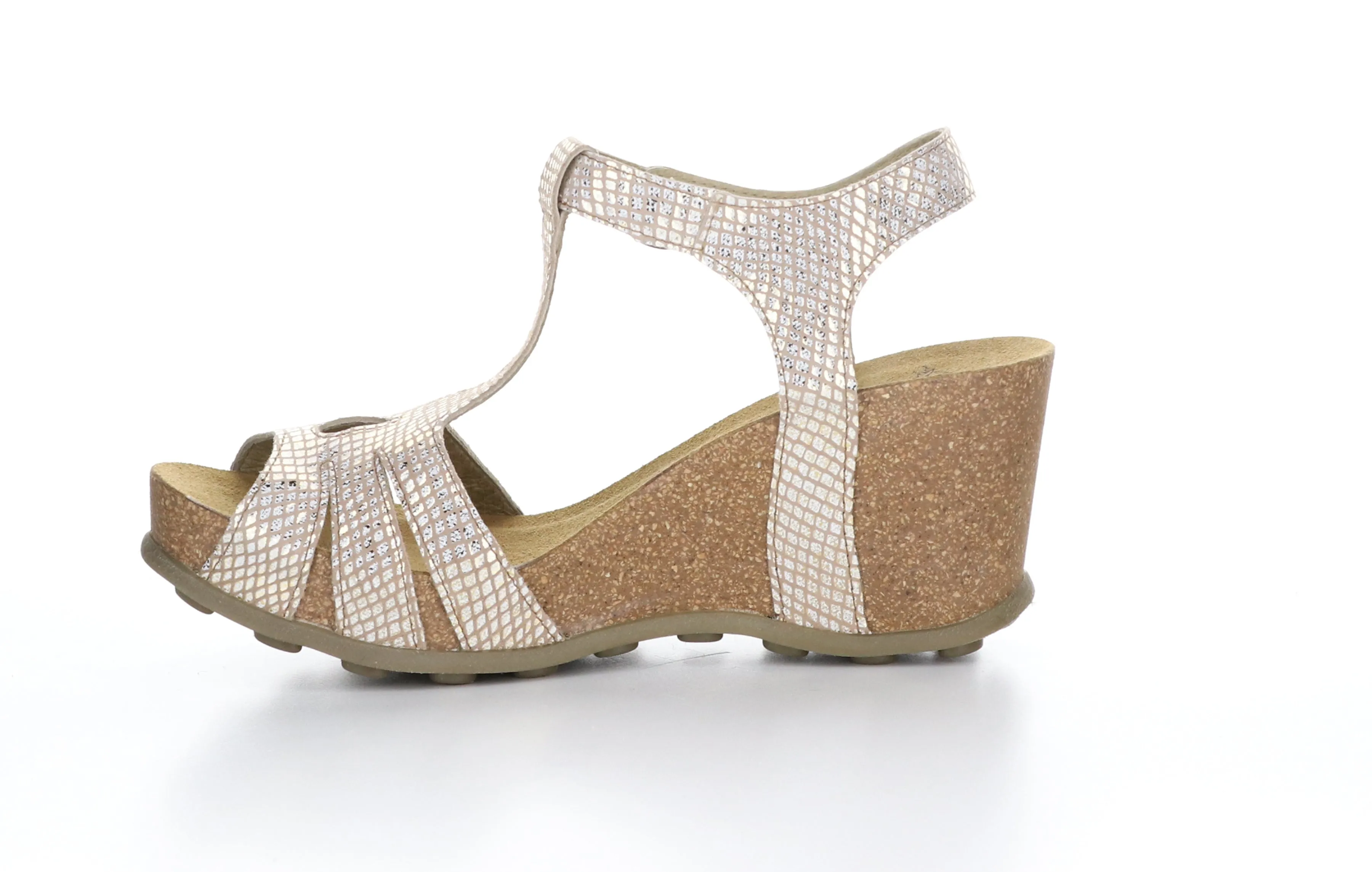 GUMY777FLY Diamond  Tan Gold T-Strap Sandals