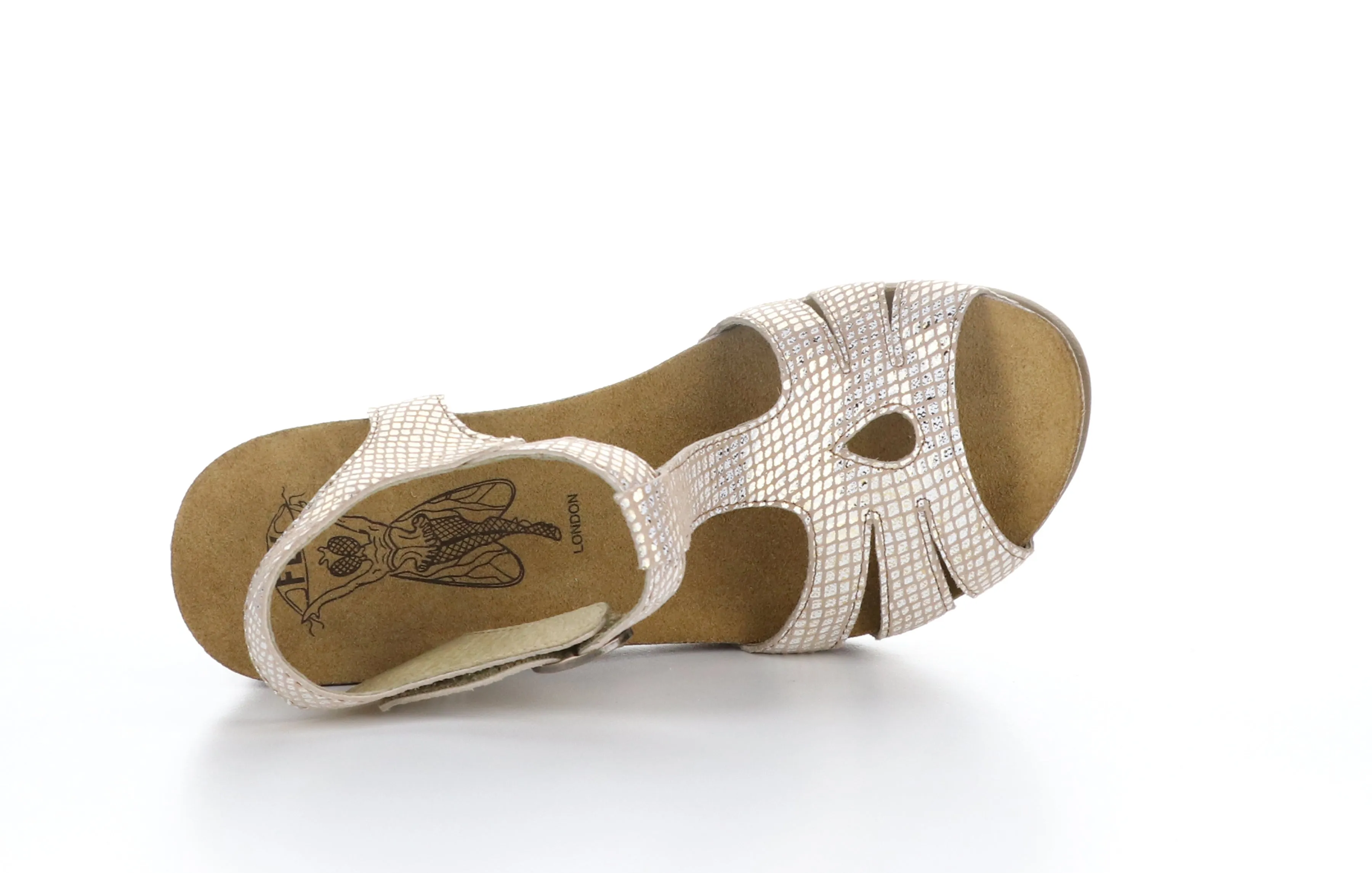 GUMY777FLY Diamond  Tan Gold T-Strap Sandals