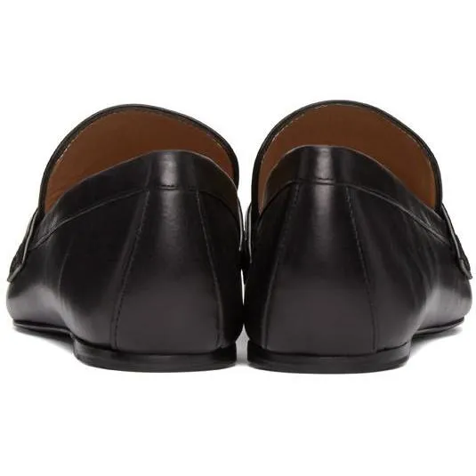 Joseph Black Leather Loafers