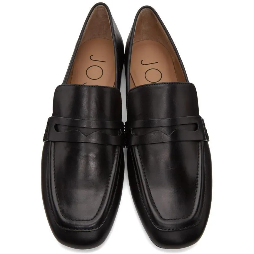 Joseph Black Leather Loafers