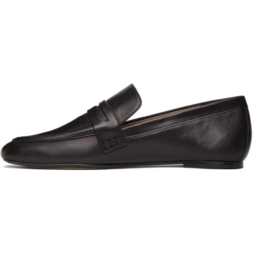 Joseph Black Leather Loafers