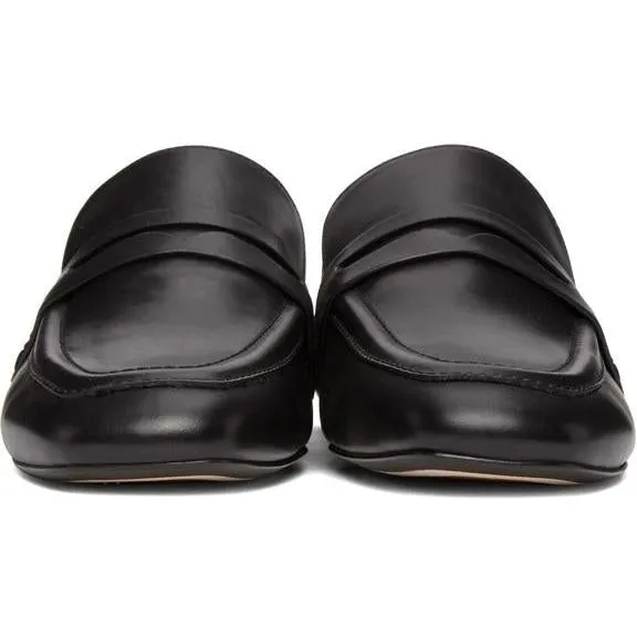 Joseph Black Leather Loafers