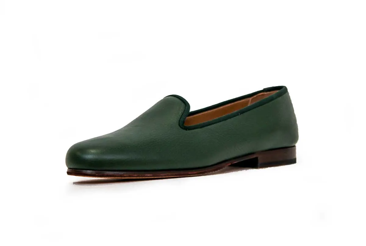 Leather Forest Green Loafers