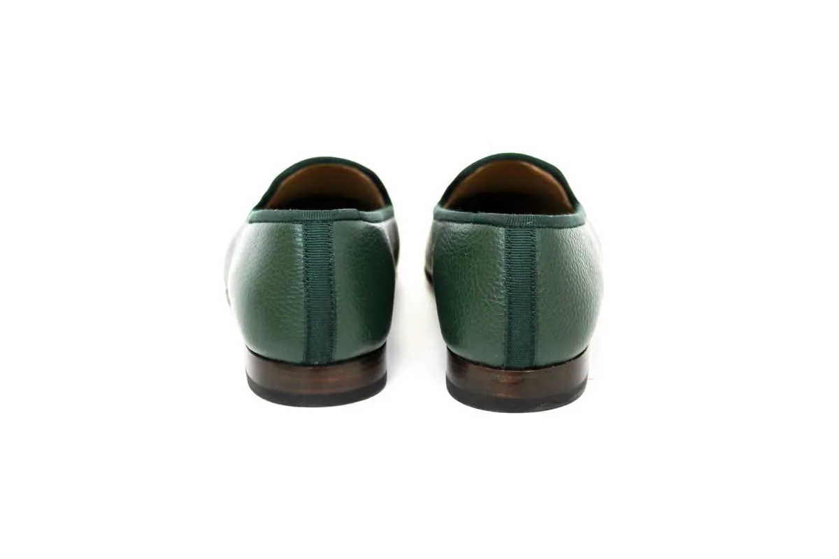 Leather Forest Green Loafers