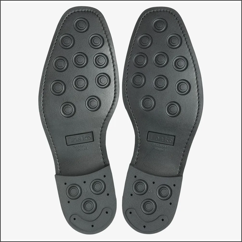 Loake 356 Black Saddle Loafer Shoe@