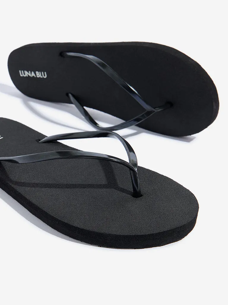 LUNA BLU Black Minimalistic Flip-Flop