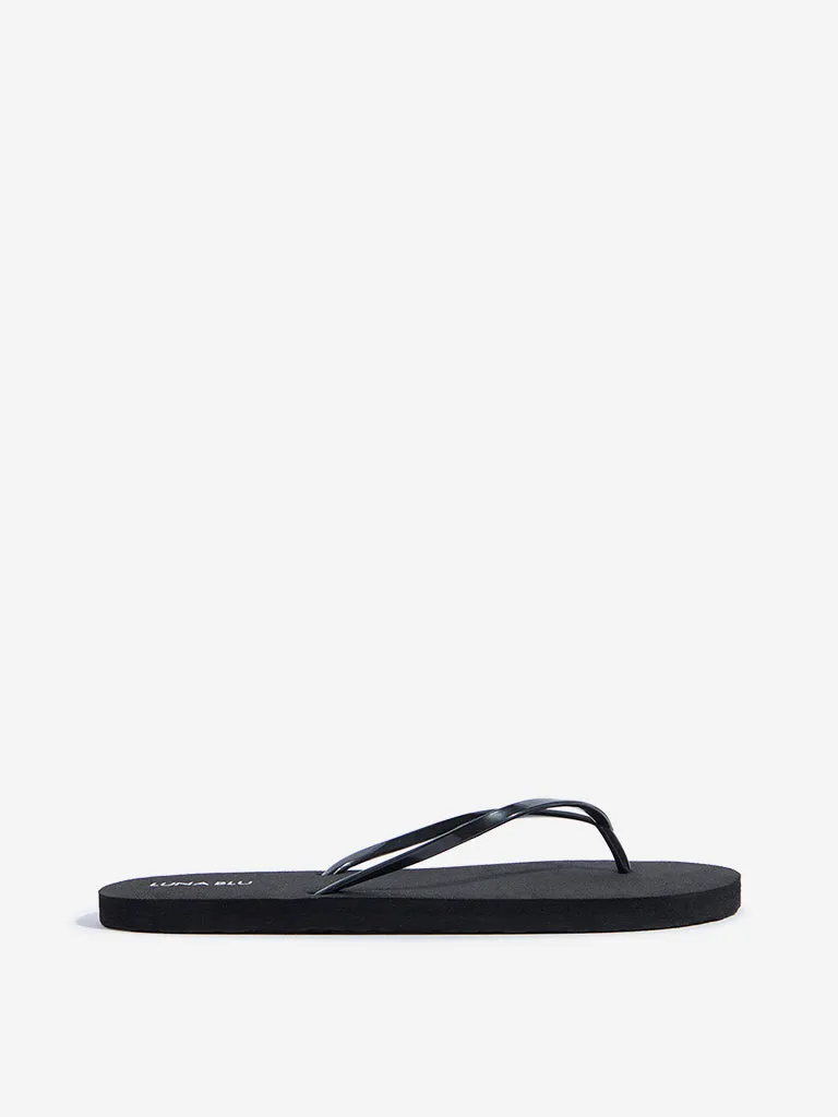 LUNA BLU Black Minimalistic Flip-Flop